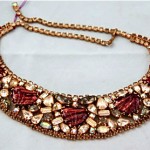 vintage hobe rhinestone collar necklace