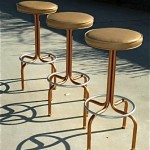vintage howell aluminum bar stools