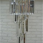 vintage mid-century lucite spiral chandelier