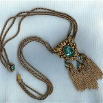 art nouveau joseff brass necklace