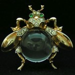 vintage 1944 alfred philippe trifari sterling jelly belly brooch