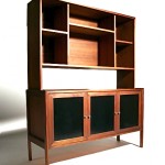 vintage 1950s danish modern cabinet shelf unit