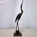 vintage 1950s heron sculpture