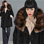 vintage 1950s sable and broadtail coat