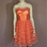 vintage 1950s satin tulle party dress