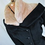 vintage 1950s wool and sheared beaver coat 2