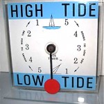 vintage 1970s high low tide clock