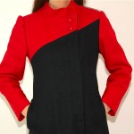 vintage 1980s color block coat