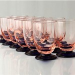 vintage art deco set of 12 cordial glasses