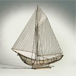 vintage c jere wire sailboat sculpture