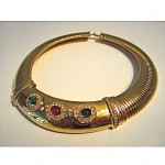vintage christian dior gripoix diamante necklace