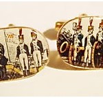 vintage enamel french revolution cufflinks