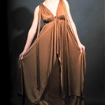 vintage frank usher grecian maxi gown