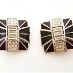 vintage givenchy art deco inspired earrings