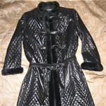 vintage givenchy quilted coat with faux fur