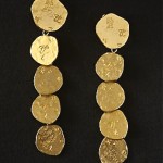 vintage karl lagerfeld coin earrings