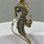 vintage wells sterling silver seahorse brooch