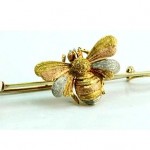 1890s tiffany 14k bumblebee pin