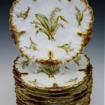 antique c. 1890 limoges porcelain dessert plates