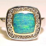 estate opal diamond ring