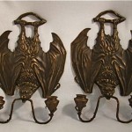 victorian vincent mulford bat candle sconces