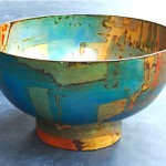 vintage 1950s oppi untract metalware bowl