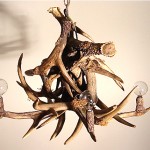 vintage 1960s deer antler chandelier