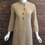 vintage 1960s james galanos camel wool crepe dress