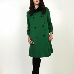 vintage 1960s wool coat with faux fur collar