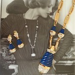 vintage 1970s christian dior pendant and earrings