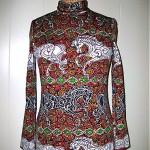 vintage 1970s goldworm knit dress