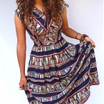 vintage 1980s southwest print dress