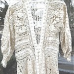 vintage antique lace crochet maxi jacket