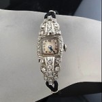 vintage art deco diamond wristwatch