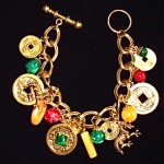 vintage asian dragon charm bracelet