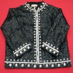 vintage black sequin evening sweater