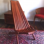 vintage danish modern folding chair