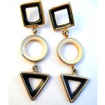 vintage geometric earrings