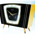 vintage machine age art deco clock