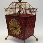 vintage midcentury birdcage cuckoo clock