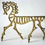 vintage midcentury metal horse sculpture