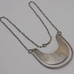 vintage modernist kaunis koru sterling silver necklace
