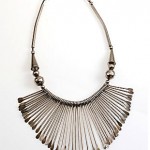 vintage modernist spade fringe necklace