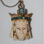vintage selro double sided asian princess necklace