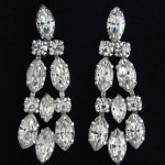 vintage sherman rhinestone earrings