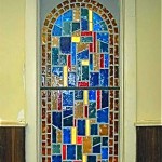 vintage stained glass window panels