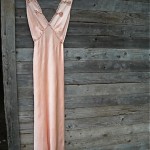 vintage yolande handmade silk nightgown with soutache