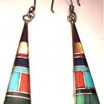 vintage zuni indian pierced earrings