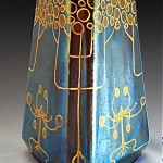 antique iridescent art nouveau vase