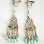vintage 1930s art deco dangle earrings